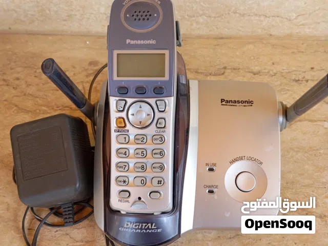 تلفون لاسلكي باناسونيك يعمل على خط الفايبر الارضي شحن ممتاز شغال 100/100