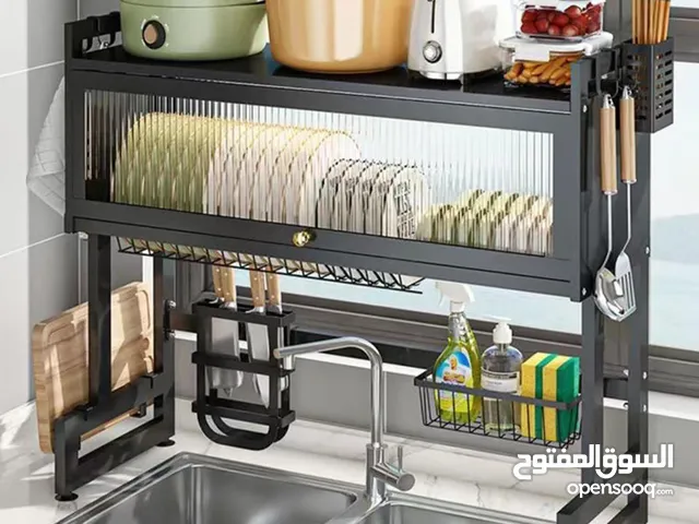 ترتيب الصحون والأواني بطريقة عملية فوق الحوض. 	 	يوفر مساحة إضافية للمطابخ الصغيرة والشقق. 	 	مثالي