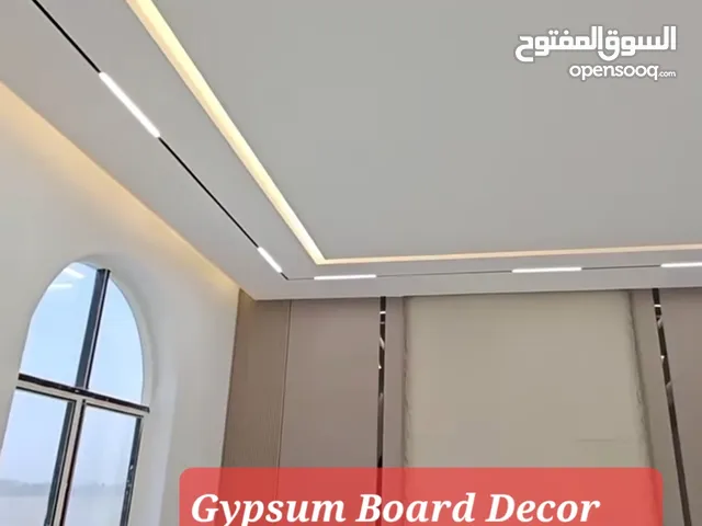 Gypsum Board Decor on Ceiling,Partition & Wall Moulding Work etc.