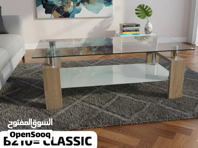 طاولة قهوة زجاجية  طاولة وسط جلوس تقديم استقبال سنتر اثاث منزلي glass coffee table center table    .