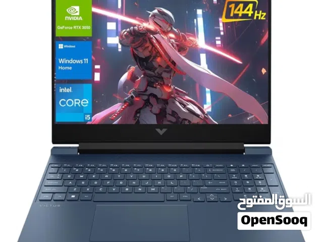 HP Victus 15 Gaming Laptop - Intel i5, RTX 3050, 16gb ram, 512 ssd, 144Hz, Windows 11, black, FHD