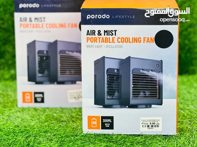 Porodo Air & Mist Portable Cooling Fan 15H 300ml Water Tank