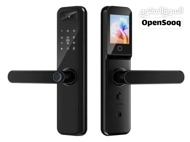 قفل باب ذكي: كاميرا + بصمة الوجه + بصمة الاصبع + الفتح بالجوال! Smart Lock (التوصيل مجاني)