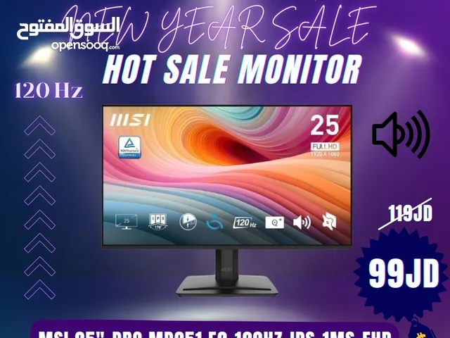 شاشة احترافية MSI PRO 25" 120HZ – أداء وجودة من MSI!