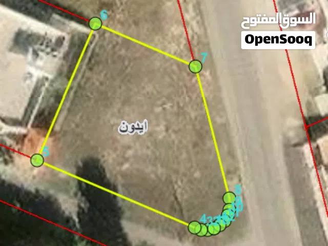 ارض 583م من اراضي ايدون ضمن حوض ماصية قرن الجاموس المنطقة العالية - شارعين - محاطة بالفلل