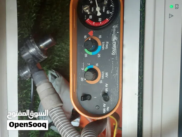 جهاز تنفس صناعي  مستاعمل وبي حاله جيده مع سيركة الاصلي بي التجريب