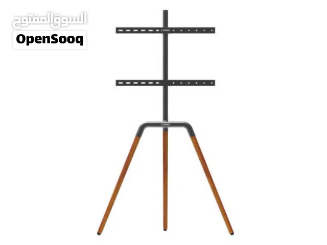 STARGOLD Modern Tripod Wooden TV Stand  Fits 45”–65” TVs  Stylish Floor Stand for LCD/LED/Smart TV