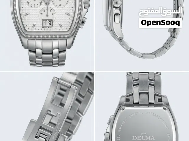 ساعة ديلما (DELMA) سويسرية أصلية 100% كرونوغراف فحص وين ما بدك سعرها من المحل جديد 600 دينار