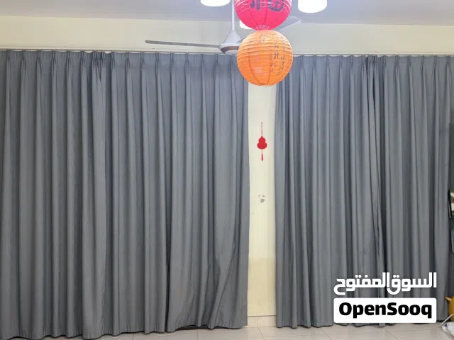 blue curtains