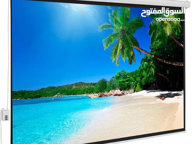 Motorized Projector Screen Wall Mount (240cmx240cm) with Remote شاشة بروجكتور مع ريموت