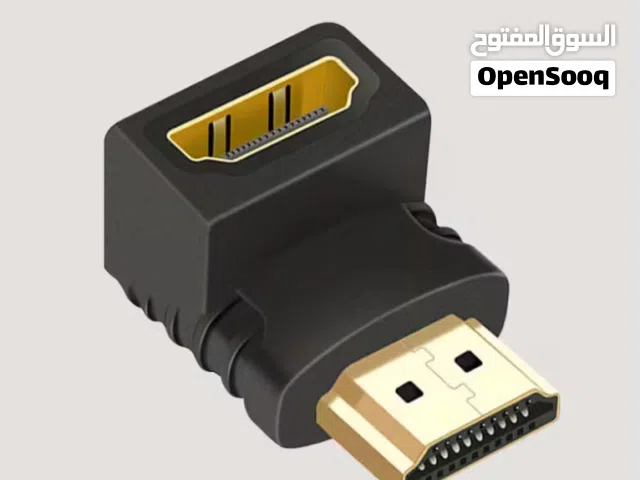 وصلة HDMI بزاوية 90 درجة للزوايا المخفية وقليلة المسافة. HDTV 90 Degree Adapter, HDTV Right Angle