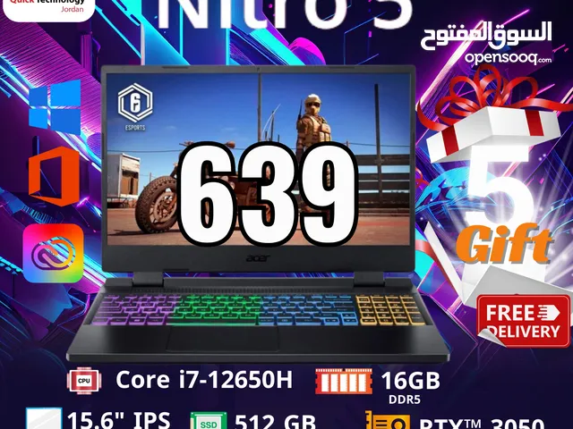 laptop Nitro Ci7-12  لابتوب نيترو كور اي 7 الجيل الثاني عشر