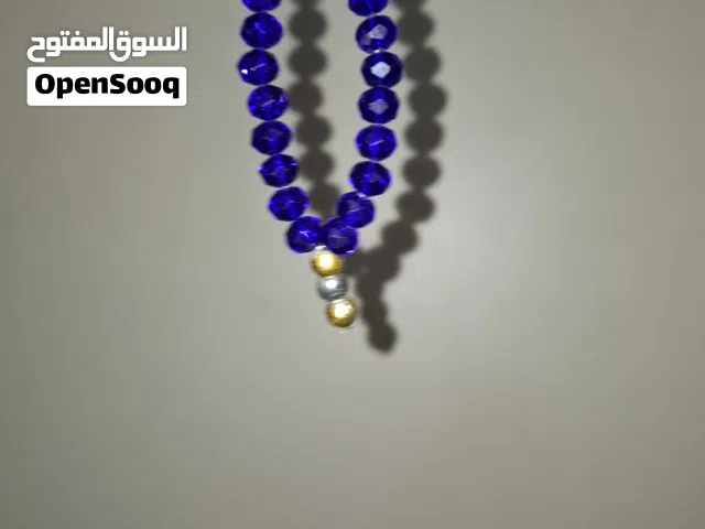 سبحة جديدة صغيرة 22 خرزة لامعة مثال الألماس لونها كحلي مرنة وجميلة