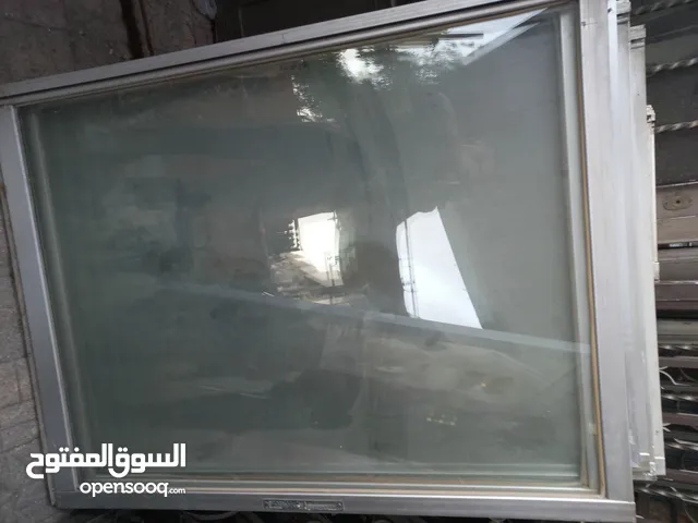 شبابيك المنيوم لون سلفر مع المناخل عدد 6