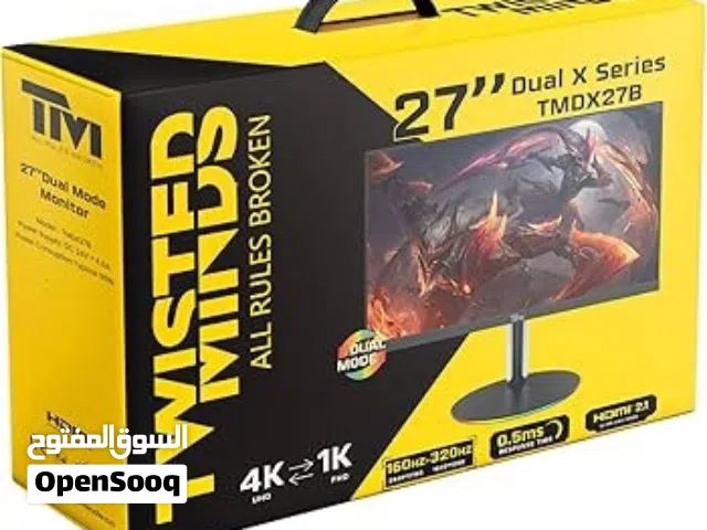ألعاب Twistedminds TMDX27B مقاس27 بوصة ثنائية التبديل - دقة 4K-FHD، معدل تحديث 160/320 هرتز IPS
