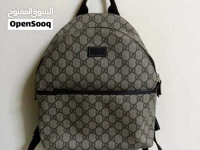 Gucci Small Backpack Front Pocket GG Coated Canvas