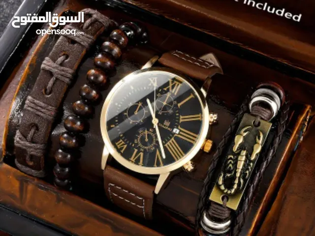 Ensemble de 4 Montres à Quartz Élégantes pour Hommes