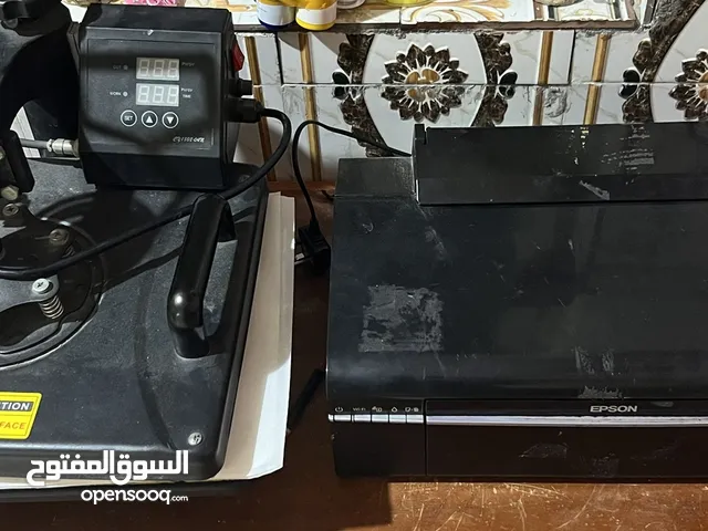 طابعة ملابس حرارية ايبسون محور DTF + مكبس حراري
