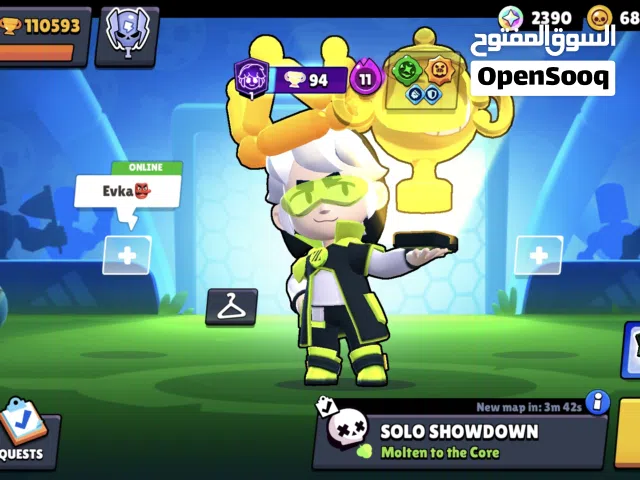 Brawl stars account 110k trophies all brawlers all are maxed out