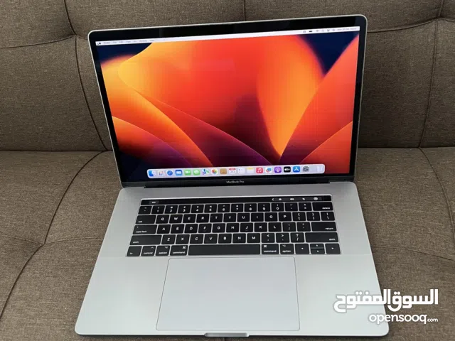 MacBook Pro 15" Retina Display with Touchbar, Core i7 Upto 2.9 GHz with 16 GB RAM 512 GB SSD.