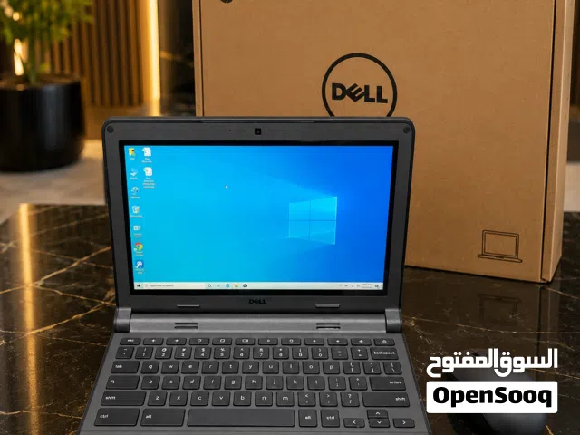Dell Chromebook Laptop  Windows 11  Touch Screen  مع الكرتون والشاحن  شاشة لمس