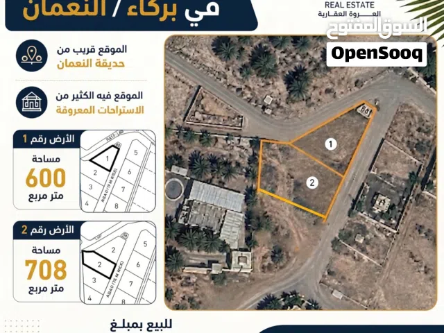 قطعتين شبك للبيع بالنعمان موقع ممتاز قريب حديقة النعمان والكثير من الاستراحات
