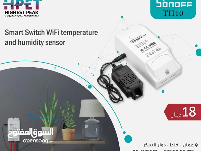 مفتاح ذكي Sonoff TH10 لمراقبة درجة الحرارة والرطوبة عبر Wi-Fi مع تحكم أوتوماتيكي وصوتي