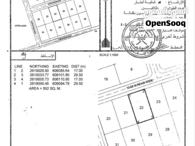 Residential Land for Sale in Al Batinah Barka