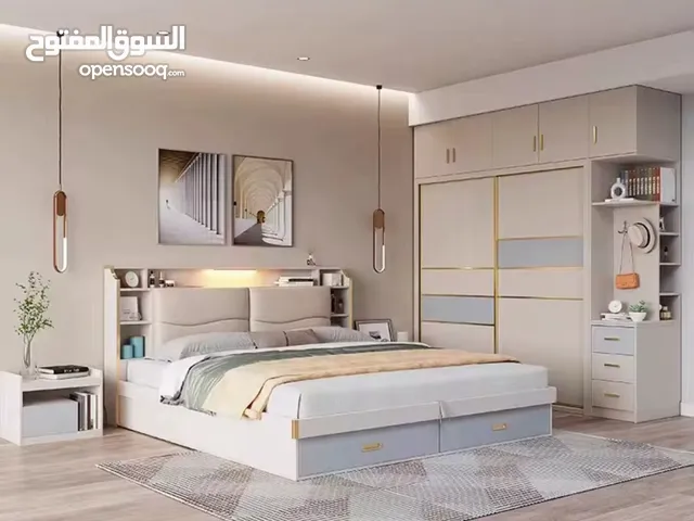 Modern Bedroom Set – Bed with mattress + Wardrobe