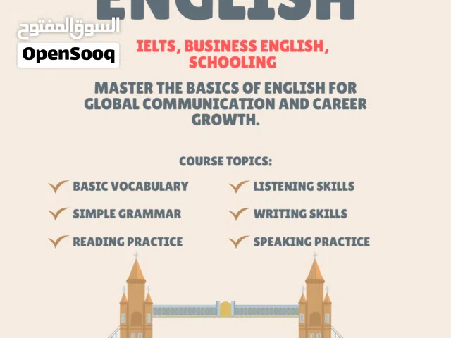 English teaching for IELTS, Business English and students grade 4 through 12. IGCSEs, As/A Levels