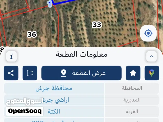 قطعة ارض مميزة في جرش للبيع