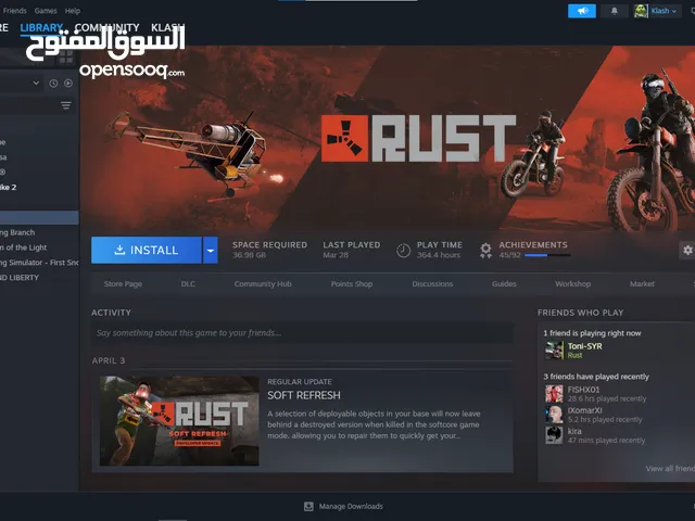 حساب ستيم للبيع الالعاب في الوصف