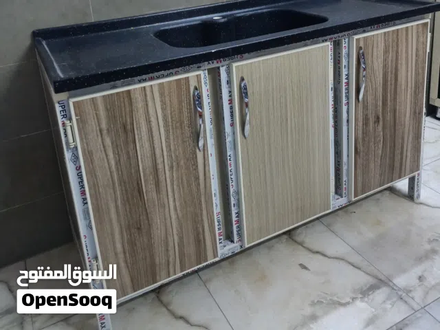 كاونتر سنك مرمر المنيوم تركي تفصال مبطن متر ونص مستعمل كم يوم بعدة جديد 98٪ النظافة شغل مظبوط 100٪