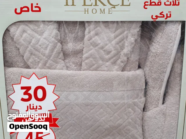 روب حمام 3 قطع تركي قطن ثقيل 100%