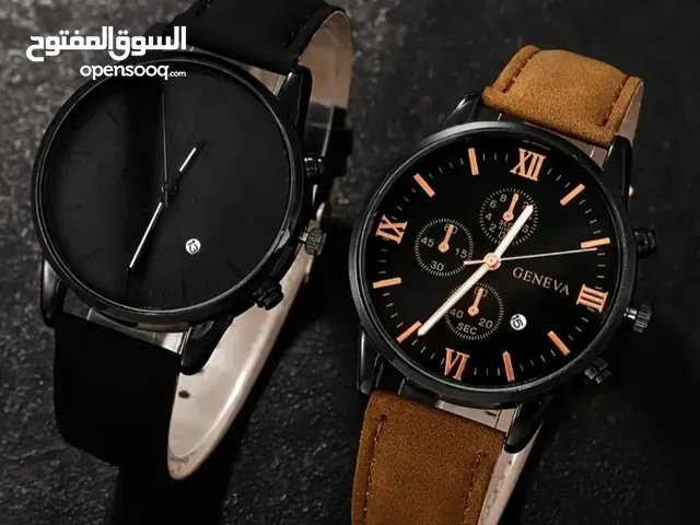 Stylish Men's Watches Black & Brown Leather Strap Brand New.