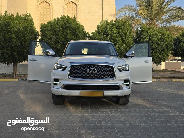 إنفينيتي QX80 خليجي أعلى مواصفات بدون حوادث ولاصبغ نهائيا سيرفس وكاله المالك الاول جديدة جدا