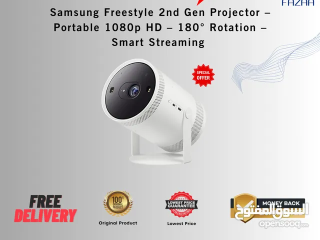 Samsung Freestyle 2nd Gen Projector – Portable 1080p HD – 180° Rotation – Smart Streaming