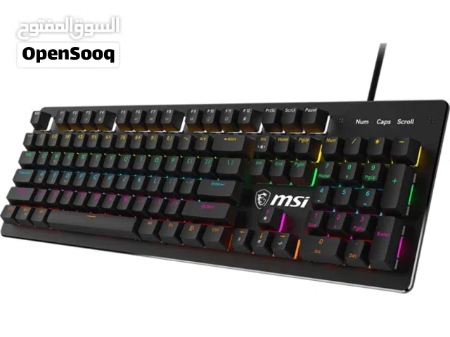 كيبورد ام اس اي سلكي ميكانيكي اصلي MSI FORGE GK300 USB WIRED KEYBOARD BLUE SWITCH