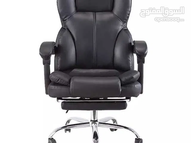 كراسي مكتبيه جلد بمسند قدم شازلونج