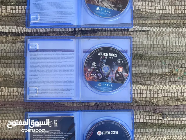 العاب FIFA 23 و Watch Dogs Legion و Mad Max مستعمل للبيع ‏PS4