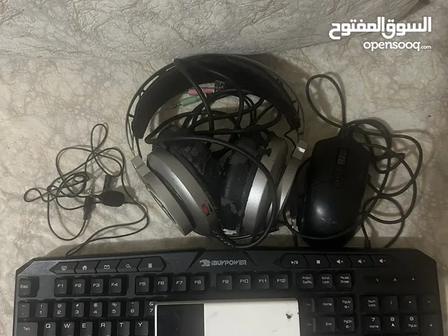 Gaming headphones + gaming mic + gaming keyboard + gaming mouse + mobile power bank for sale