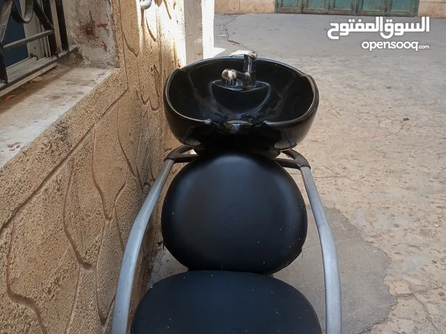 مغسلة صالون حلاقة مع بطارية وكرسي