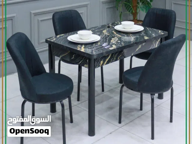 ميز طعام 4 كراسي سلايت خشب تركي