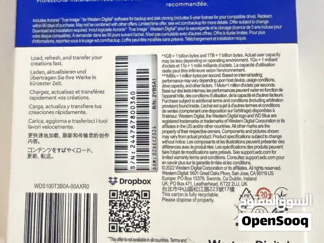 Western digital SSD 1 TB blue