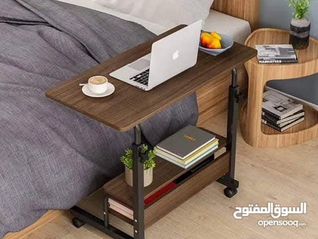 طاولة الدراسة والشغل (مكتب) مع رفين معدن ثقيل الحجم الكبير 40*80 سم بسس 19.99 د