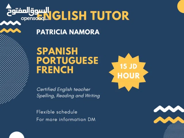 Private language teaching/ tailored lessons/ convenient schedule engaging learning methods.