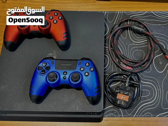 PS4 SLIM 1TB Console Bundle, 2 Controllers & Cables