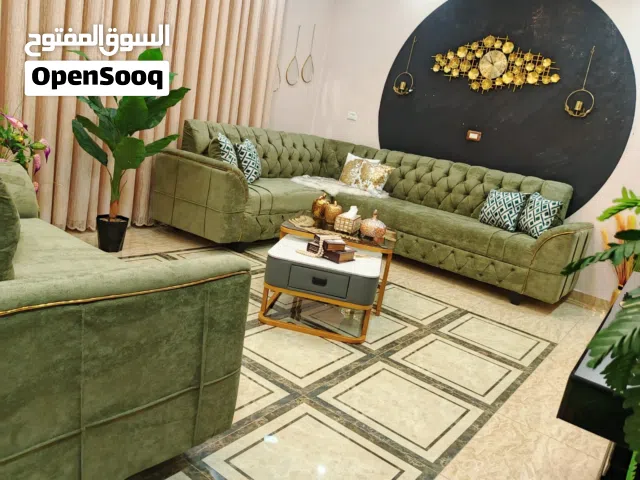 كورنر تفصيل 9مقاعد طبقة بولستر اسفنج ضغط عالي قماش خيش ناعم تركي