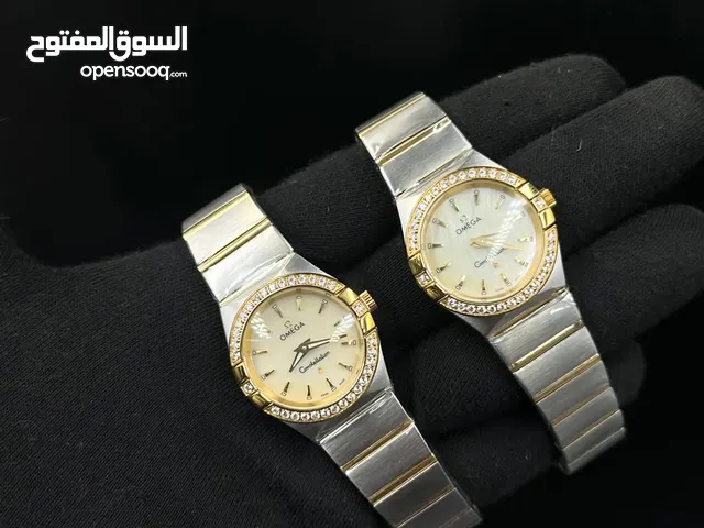 ساعة ماركة اوميغا كوبي ون متوفر منها االوان مع كرت ضمان ثلاث سنين ضد الماء وتغير اللون وضد الخدش