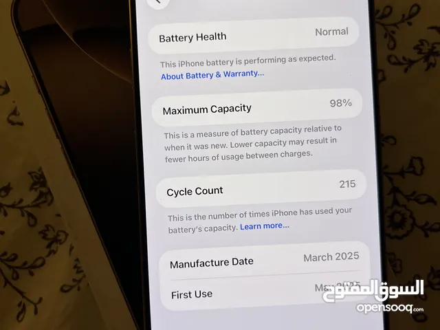 IPHNOE 16 pro max 256GB as new